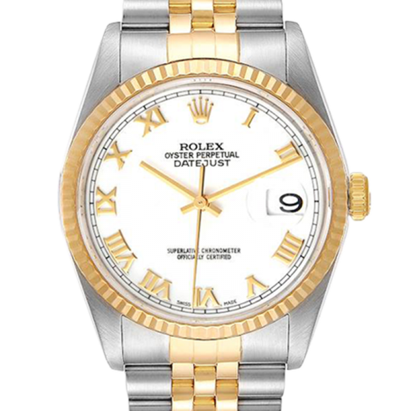 Rolex Datejust 16233WRJ 36MM Black Dial Silver-tone Case