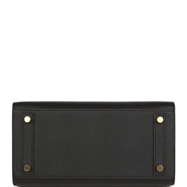 Hermès Birkin Sellier 25 Black Epsom Gold Hardware