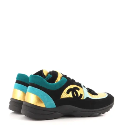 Chanel Women's CC Low-Top Sneakers Suede and Fabric