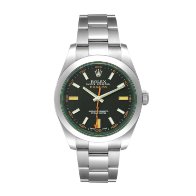 ساعة رولكس Milgauss m116400gv-0001 40MM مينا باللون الأسود بعلبة فضية