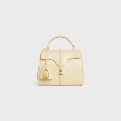 MINI 16 IN SATINATED CALFSKIN SOFT YELLOW
