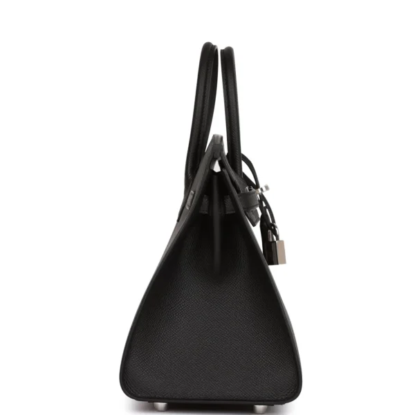 c7c071276916abf9d9f2556d005fcdb2 حقيبة هيرميس Birkin Sellier 25 من جلد إبسوم باللون الأسود مع إكسسوارات معدنية من البلاديوم