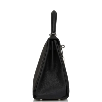 c7c86dd8d02974237b3e3cb39299fa1d Hermès Kelly Retourne 25 Black Togo Palladium Hardware