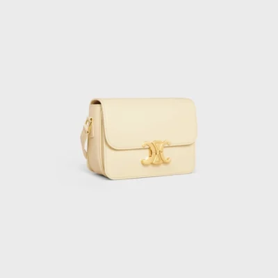 TEEN TRIOMPHE BAG IN SHINY CALFSKIN SOFT YELLOW