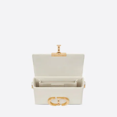 30 MONTAIGNE BOX BAG Latte Box Calfskin