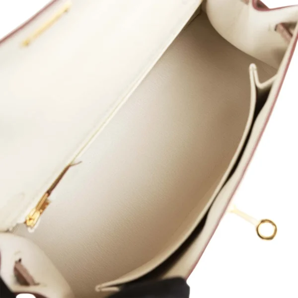 Hermès Special Order (HSS) Kelly Sellier 25 Beton and Gris Asphalte Ostrich Gold Hardware