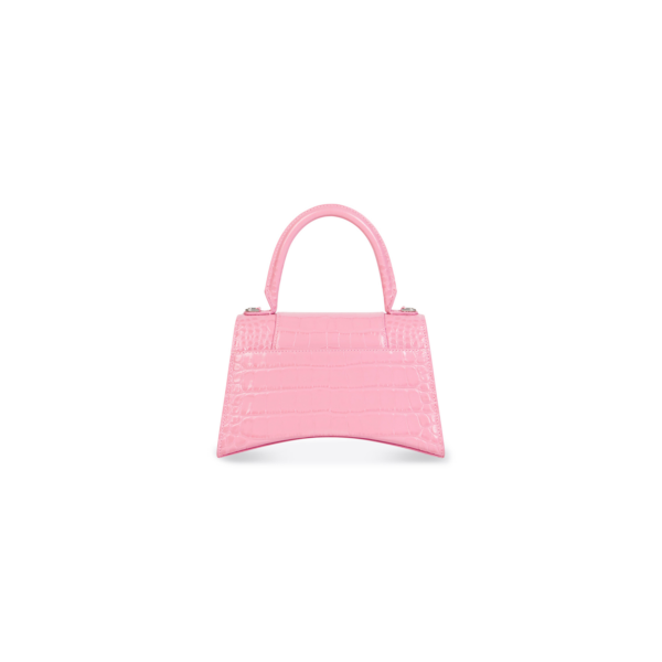 c92a0bfa5dec1f955a9f6bfab9b50c61 WOMEN'S HOURGLASS SMALL HANDBAG CROCODILE EMBOSSED IN PINK