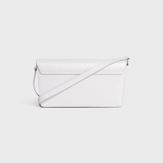TRAPEZE TRIOMPHE BAG IN SHINY CALFSKIN WHITE