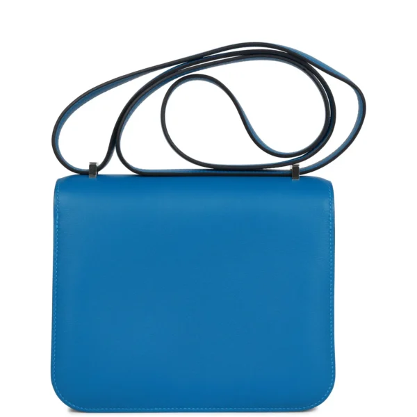 Hermès Constance 18 Mykonos Verso Evercolor Palladium Hardware