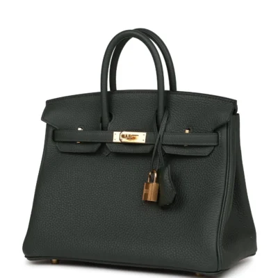 Hermès Birkin 25 Vert Fonce Togo Gold Hardware
