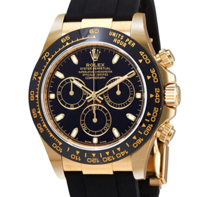 ساعة رولكس Daytona 116518BKSR 40MM مينا باللون الأسود بعلبة ذهبية
