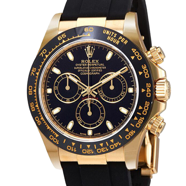 Rolex Daytona 116518BKSR 40MM Black Dial Gold-tone Case