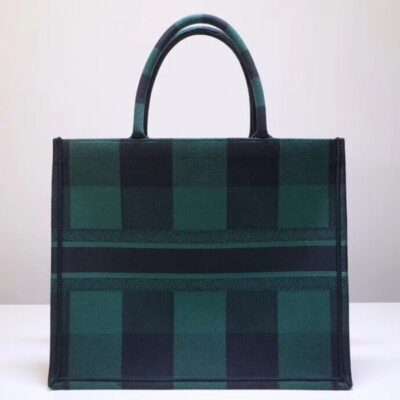 cdf94ef8a75647ec74f26def2b34e303 Dior Book Tote Bag Check Embroidered Canvas