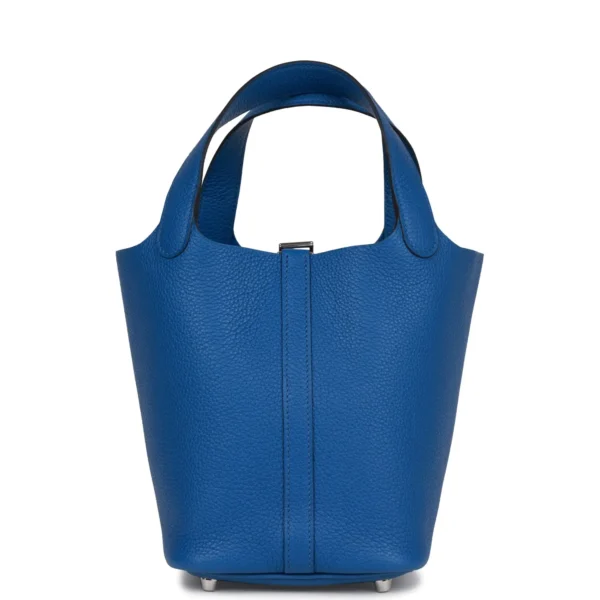 Hermès Picotin Lock 18 Bleu France Clemence Palladium Hardware