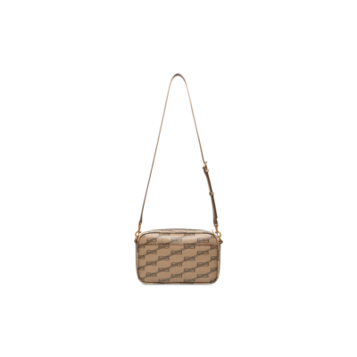 SIGNATURE MEDIUM CAMERA BAG BB MONOGRAM COATED CANVAS IN BEIGE