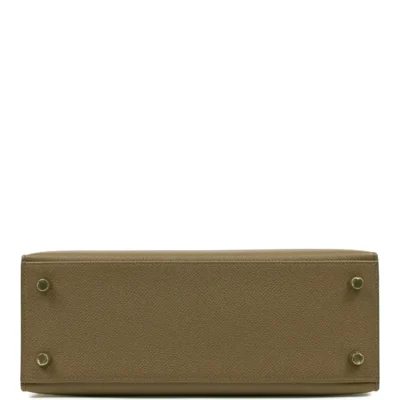 爱马仕 Kelly Sellier 25 Vert Olive Epsom 皮革 金色五金 包