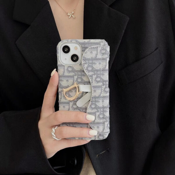 cf14b347cd6dce309c21a5f7059e08aa Classic Luxury CD Gray iPhone Case With Card Holder