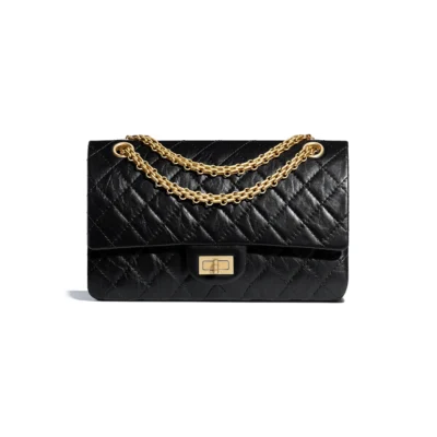 cf5d283b8eeca054cbacb4a42304c84c 2.55 HANDBAG Aged Calfskin & Gold-Tone Metal Black