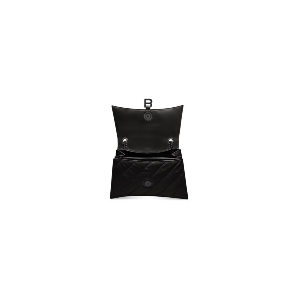 WOMEN'S CRUSH MEDIUM CHAIN BAG QUILTED IN BLACK