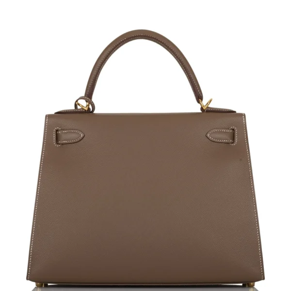 Hermès Kelly Sellier 28 Etoupe Epsom Gold Hardware