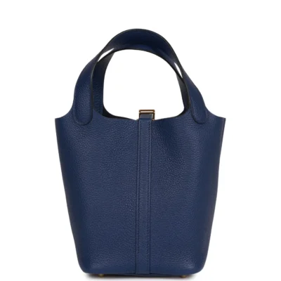 cf78d11df9430df782d00b0d5826ef4e Hermès Picotin Lock 18 Bleu Saphir Maurice Gold Hardware