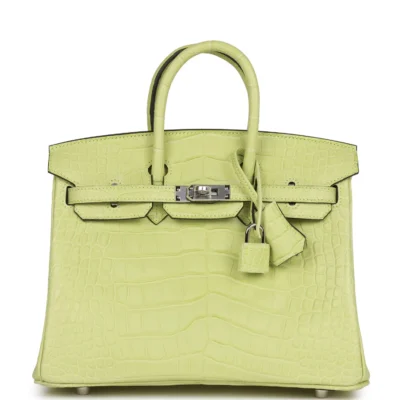 Hermès Birkin 25 Jaune Bourgeon Matte Alligator Palladium Hardware