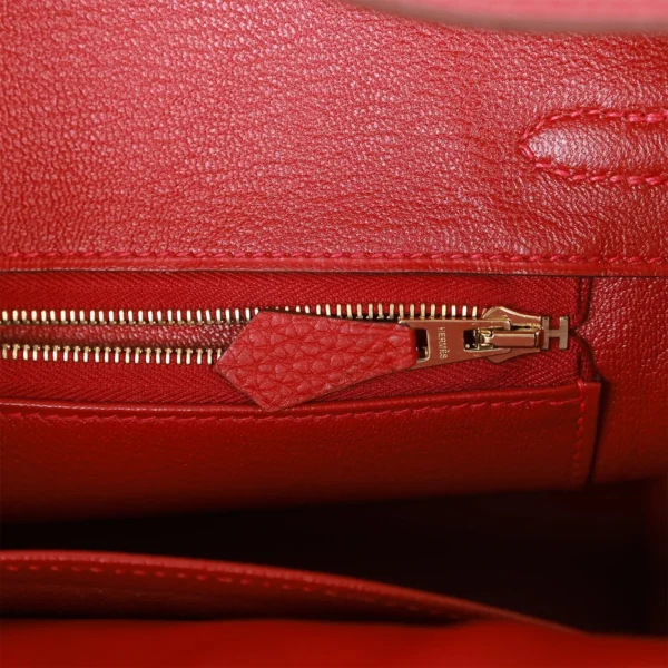 Hermès Birkin 25 Rouge Vif Togo Gold Hardware
