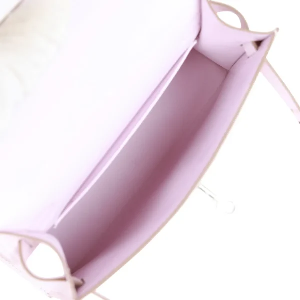 Hermès Kelly Sellier 20 Mauve Pale Epsom Palladium Hardware