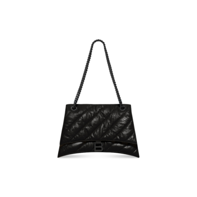 WOMEN'S CRUSH MEDIUM CHAIN BAG QUILTED IN BLACK