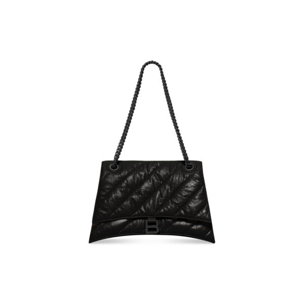 WOMEN'S CRUSH MEDIUM CHAIN BAG QUILTED IN BLACK