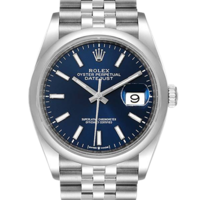 Rolex Datejust m126200-0005 36MM Blue Dial Silver-tone Case
