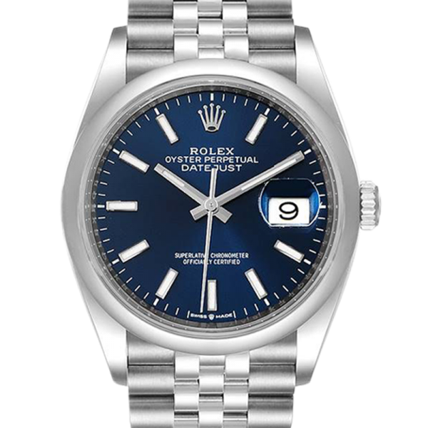 Rolex Datejust m126200-0005 36MM Blue Dial Silver-tone Case