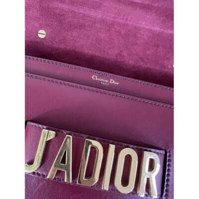 حقيبة يد Dior J'adior Mongolian Lamb Burgundy بلون Mongolian Lamb