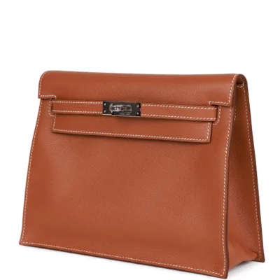 Hermès Kelly Danse Gold Evercolor Palladium Hardware