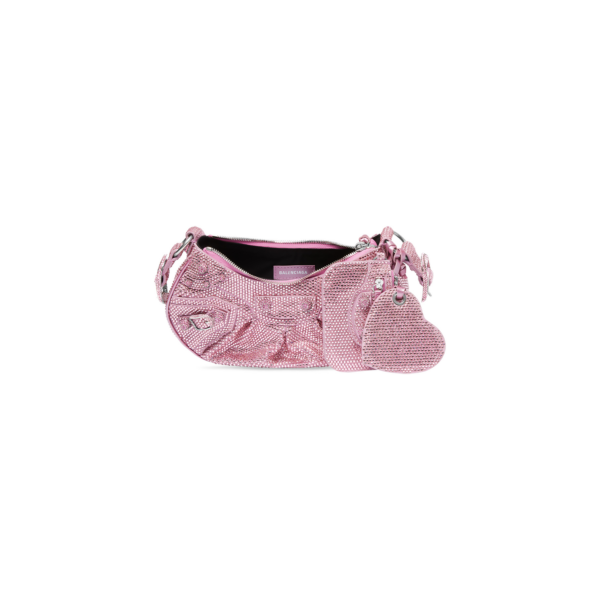 d237d6e9e1511d158658330736ef0ff3 WOMEN'S LE CAGOLE XS SHOULDER BAG WITH RHINESTONES IN PINK