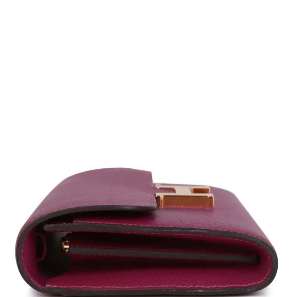 Hermès Constance Wallet To Go Anemone Evercolor Gold Hardware