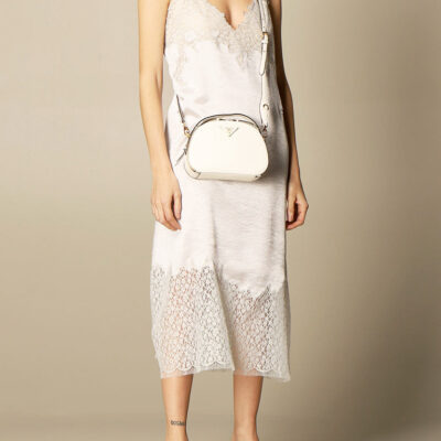 Prada Saffiano Leather Odette Bag in White