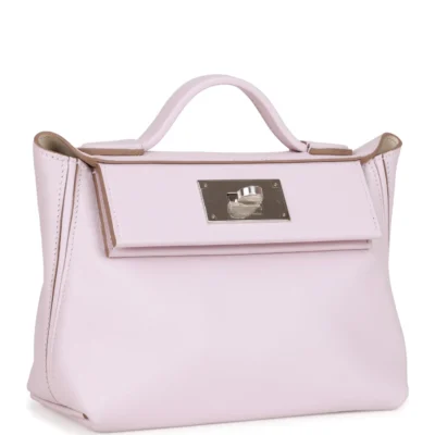 حقيبة صغيرة Hermès 24/24 Mauve Pale Verso Evercolor و سويفت إكسسوارات معدنية بلاديوم