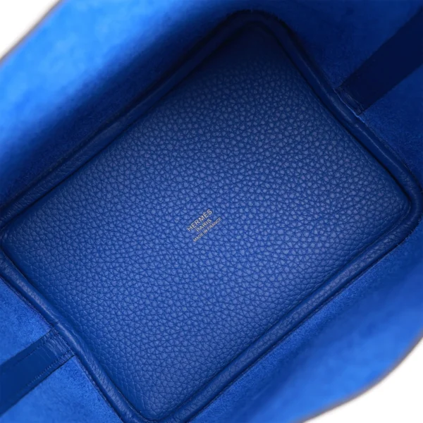Hermès Picotin Lock 18 Bleu Royal Clemence Gold Hardware