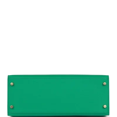 Hermès Kelly Sellier 28 Vert Jade Epsom Gold Hardware
