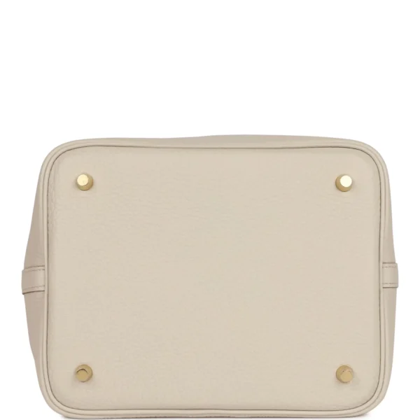 Hermès Picotin Lock 22 Beton Clemence Gold Hardware