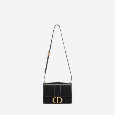 30 MONTAIGNE BAG Black Box Calfskin
