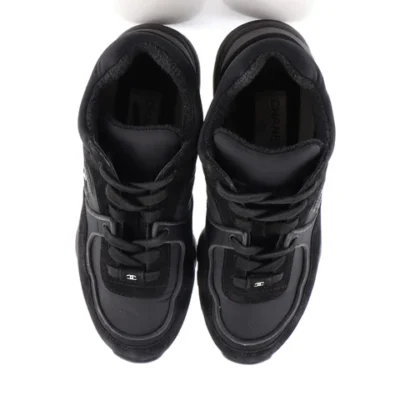 Chanel Women's CC Low-Top Sneakers Suede with Leather and Nylon