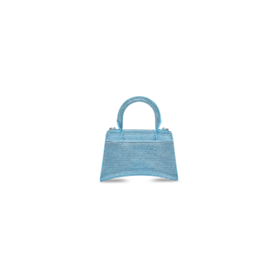 WOMEN'S HOURGLASS XS HANDBAG WITH RHINESTONES IN BLUE