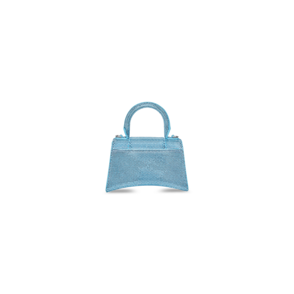 WOMEN'S HOURGLASS XS HANDBAG WITH RHINESTONES IN BLUE