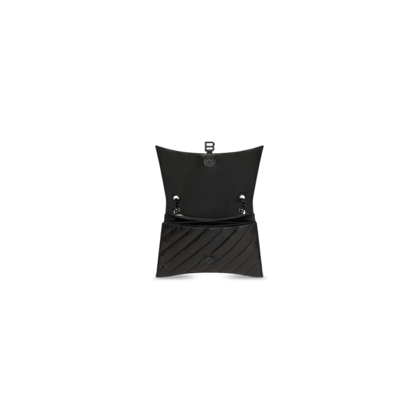 WOMEN'S CRUSH LARGE CHAIN BAG QUILTED IN BLACK