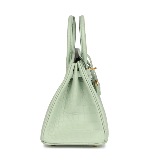 Hermès Birkin 25 Vert D'Eau Matte Alligator Gold Hardware