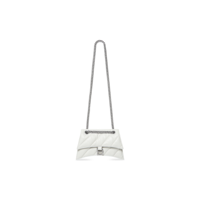 WOMEN'S CRUSH SMALL CHAIN BAG QUILTED IN OPTIC WHITE