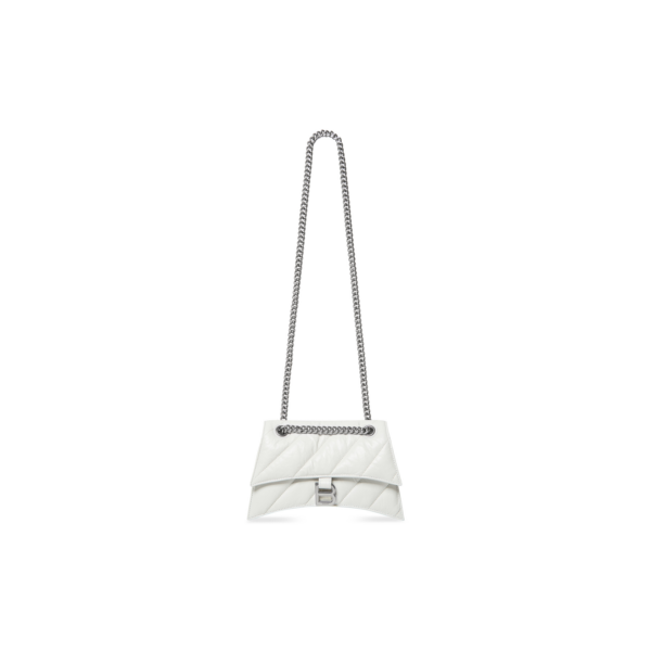 WOMEN'S CRUSH SMALL CHAIN BAG QUILTED IN OPTIC WHITE