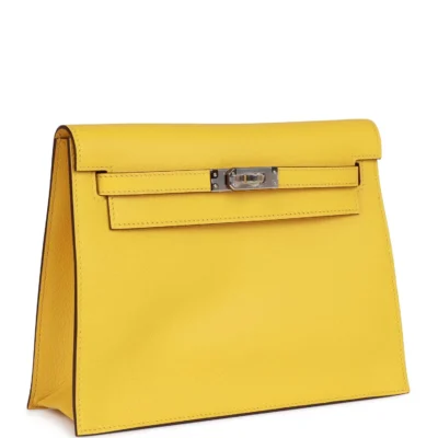 Hermès Kelly Danse Lime Evercolor Palladium Hardware